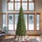 Glitzhome® 11ft Pre-Lit Green Slim Fir Artificial Christmas Tree, Multicolor LED Lights